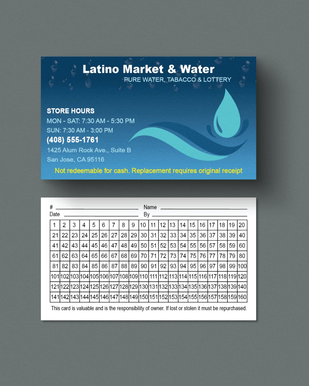 Blue Stream Standard Business Cards AP Printing - Blue Stream Standard Business Cards - Custom Printing Services