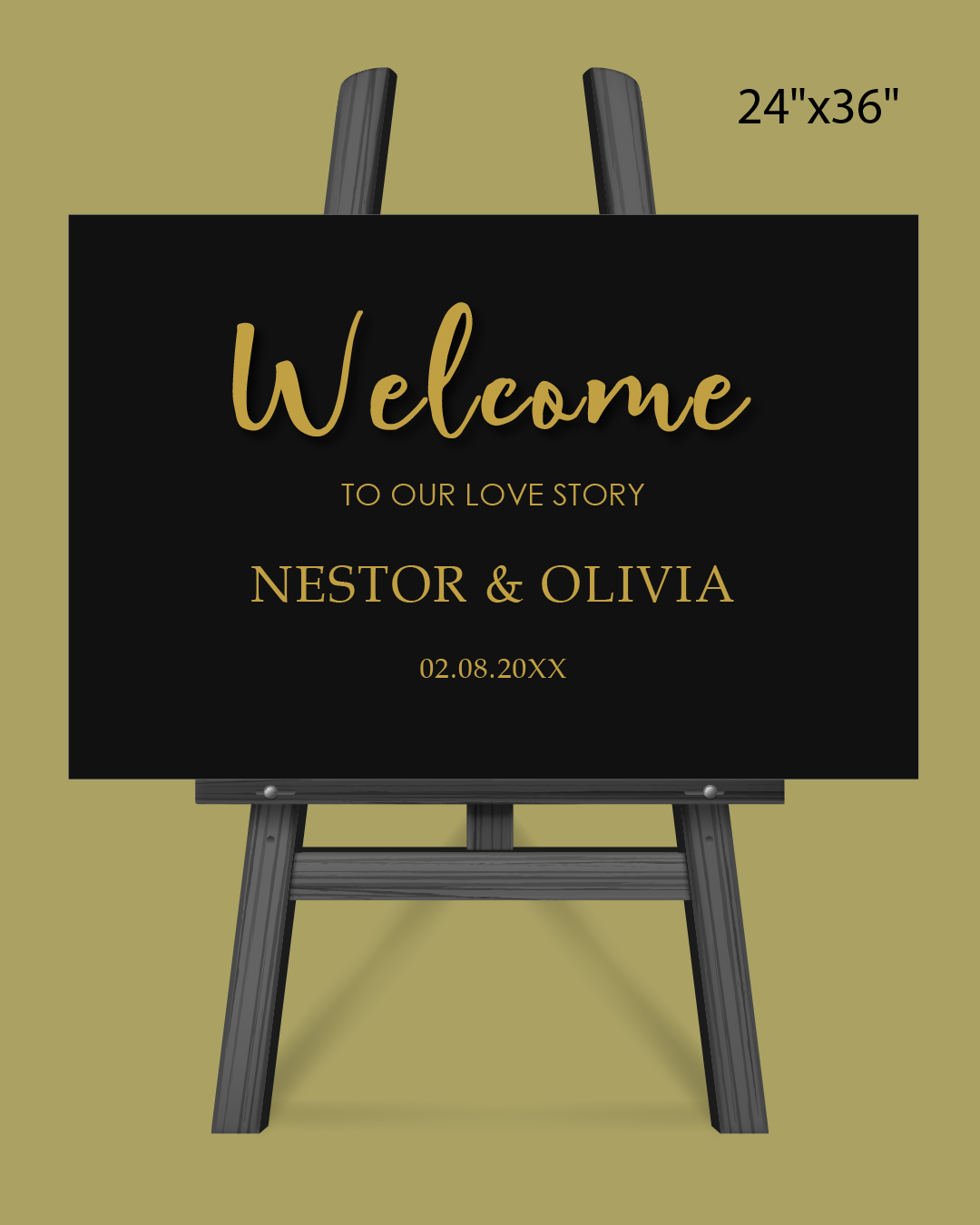 Simple Black Background Welcome Sign