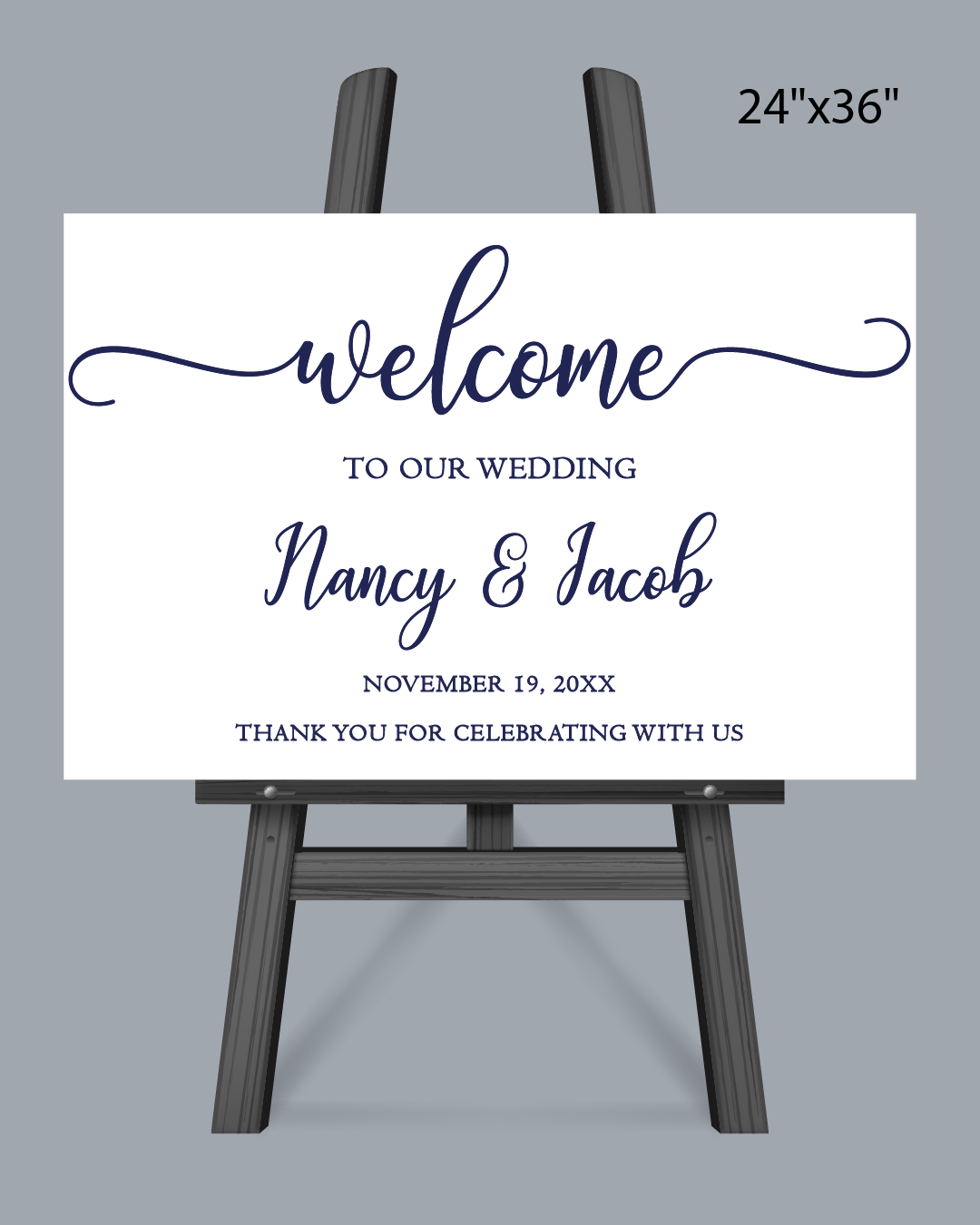 Simple Rosemary Welcome Sign