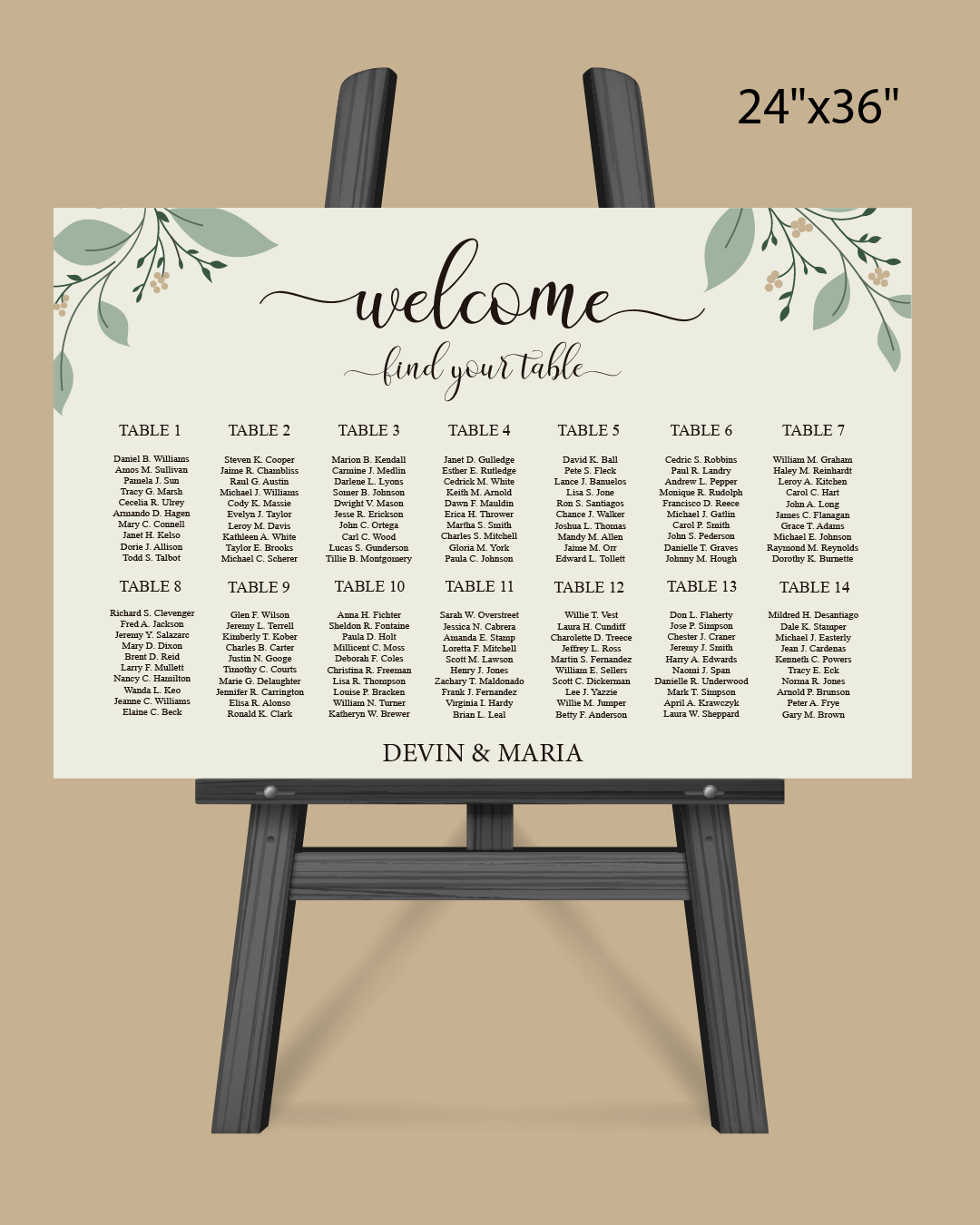 Abstract Background Branches Seating Chart