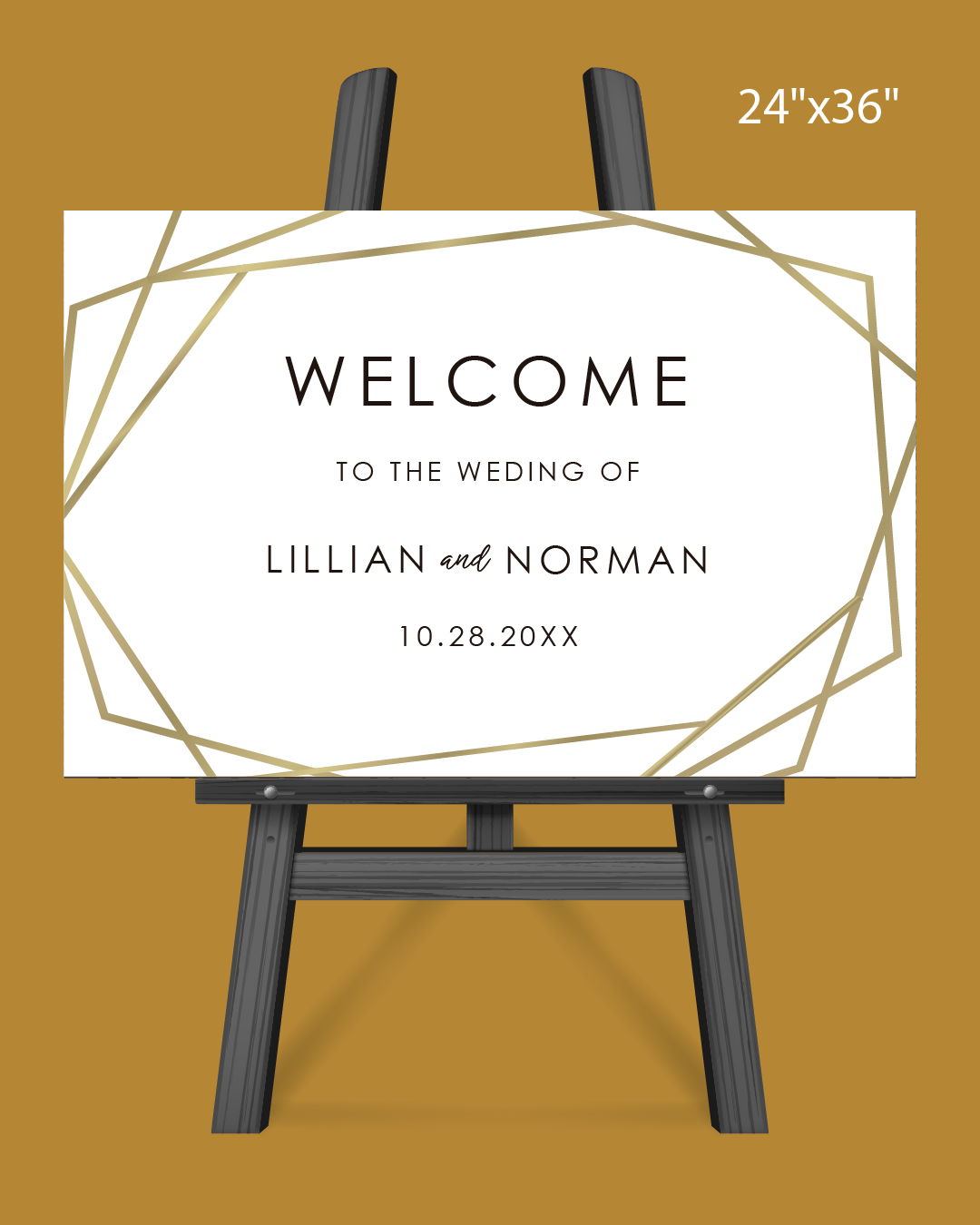 Golden Frames Welcome Sign