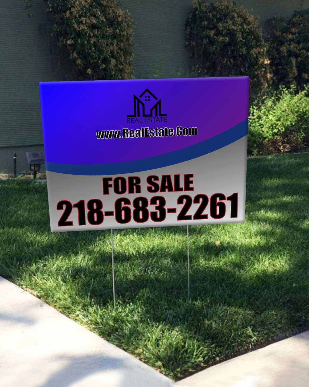 Elegant Gradient Yard Sign in Deep Blue to Purple Hues