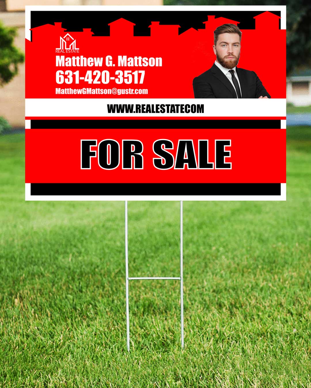 Modern Contrast Yard Sign