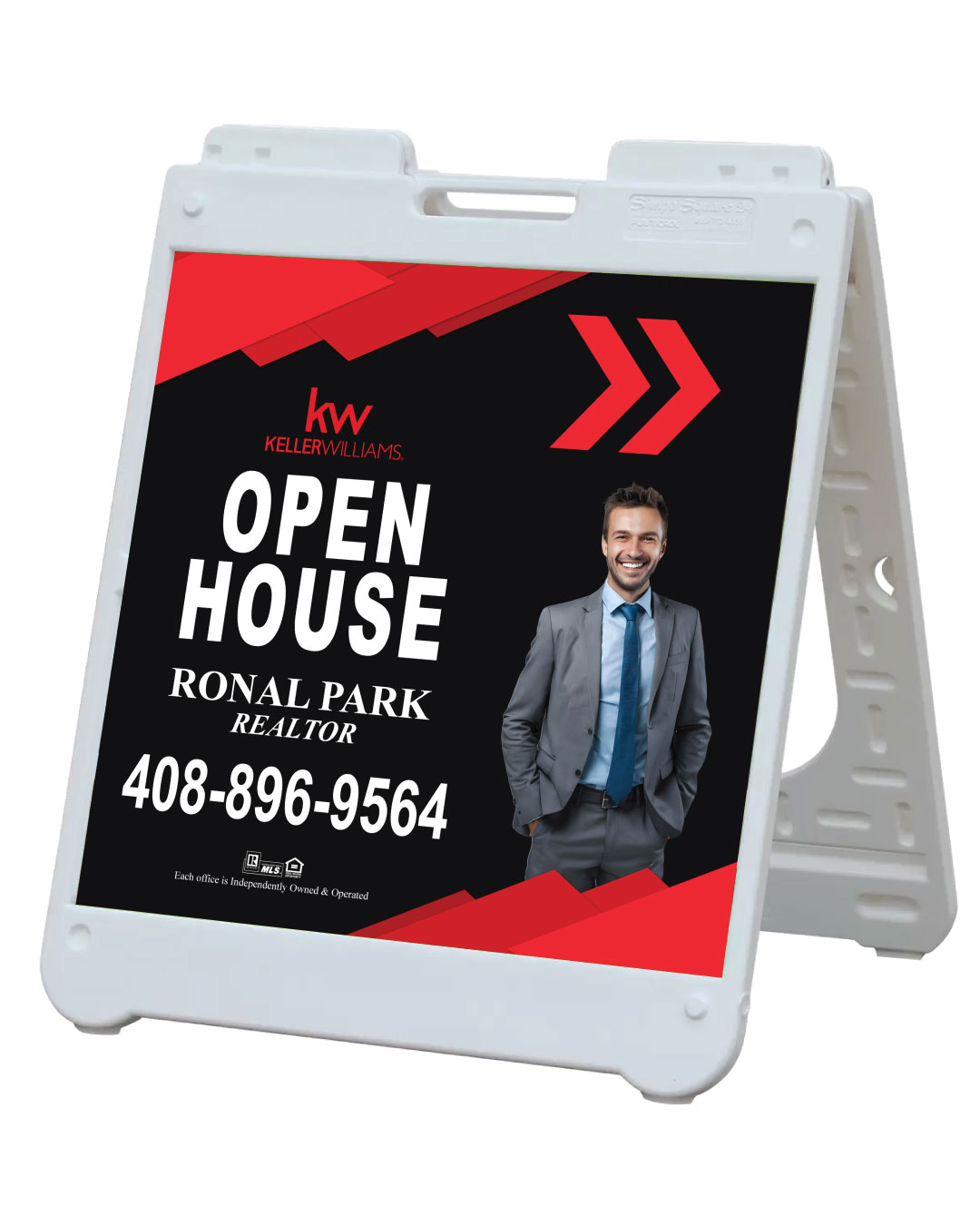 Keller Williams Realty Geometric and Colorful A-Frame Sign 24x24