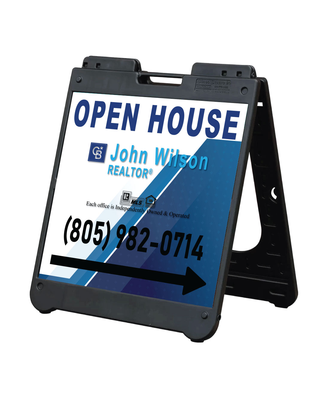 Coldwell Banker Blue Stripes A-Frame Sign 24x24