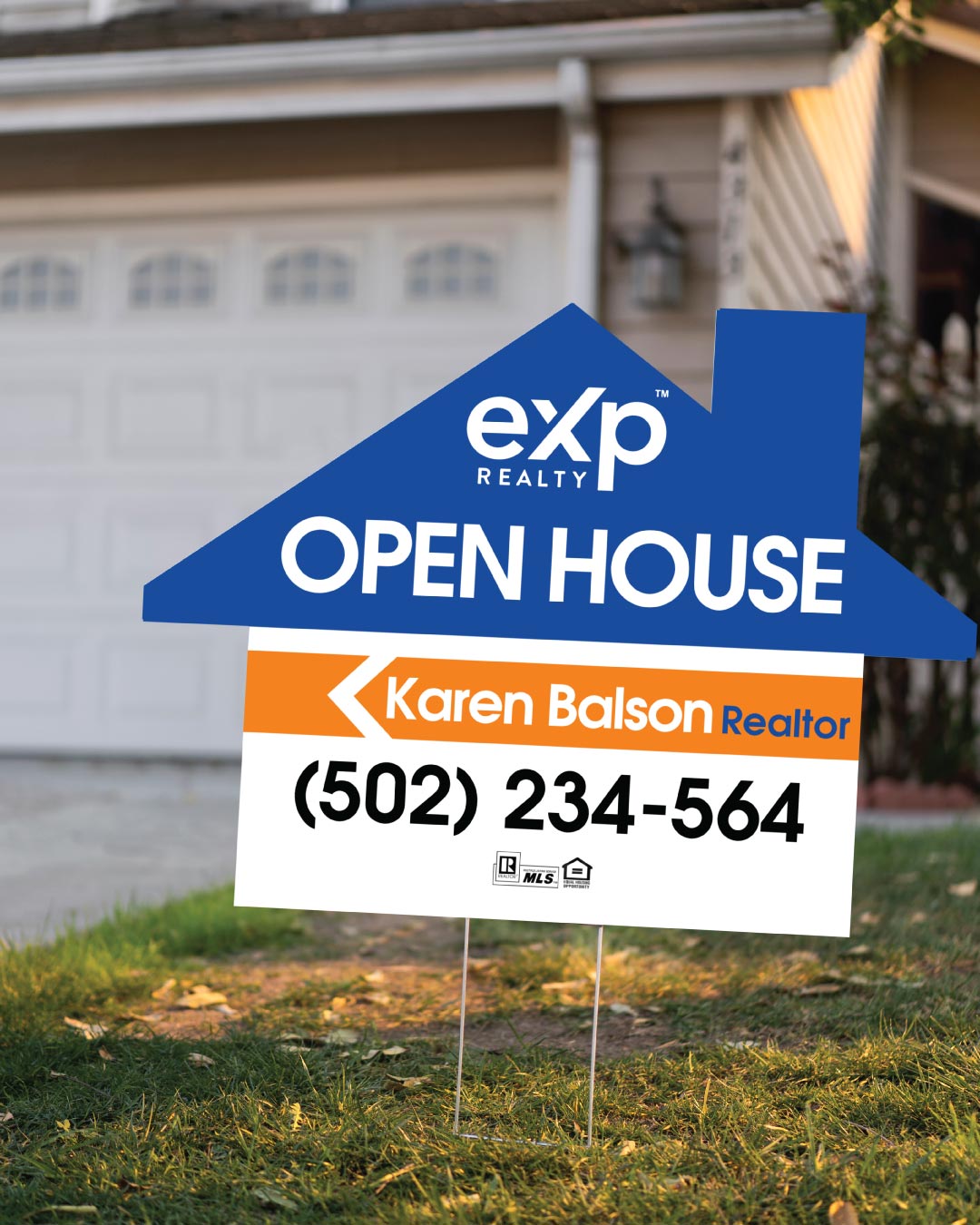 Exp Realty Coastal Living House Shape Sign