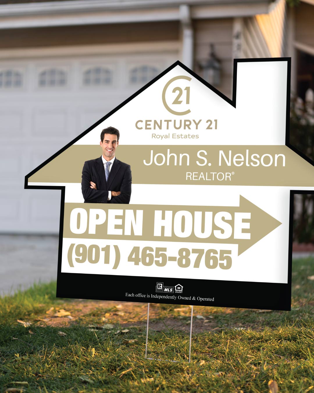 Century 21 Elegant House Shape Sign