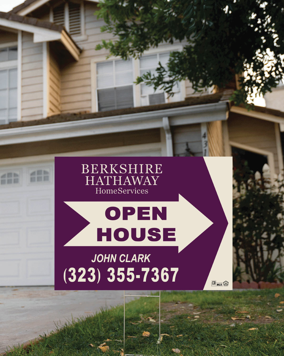 Berkshire on Purple Yard Sign