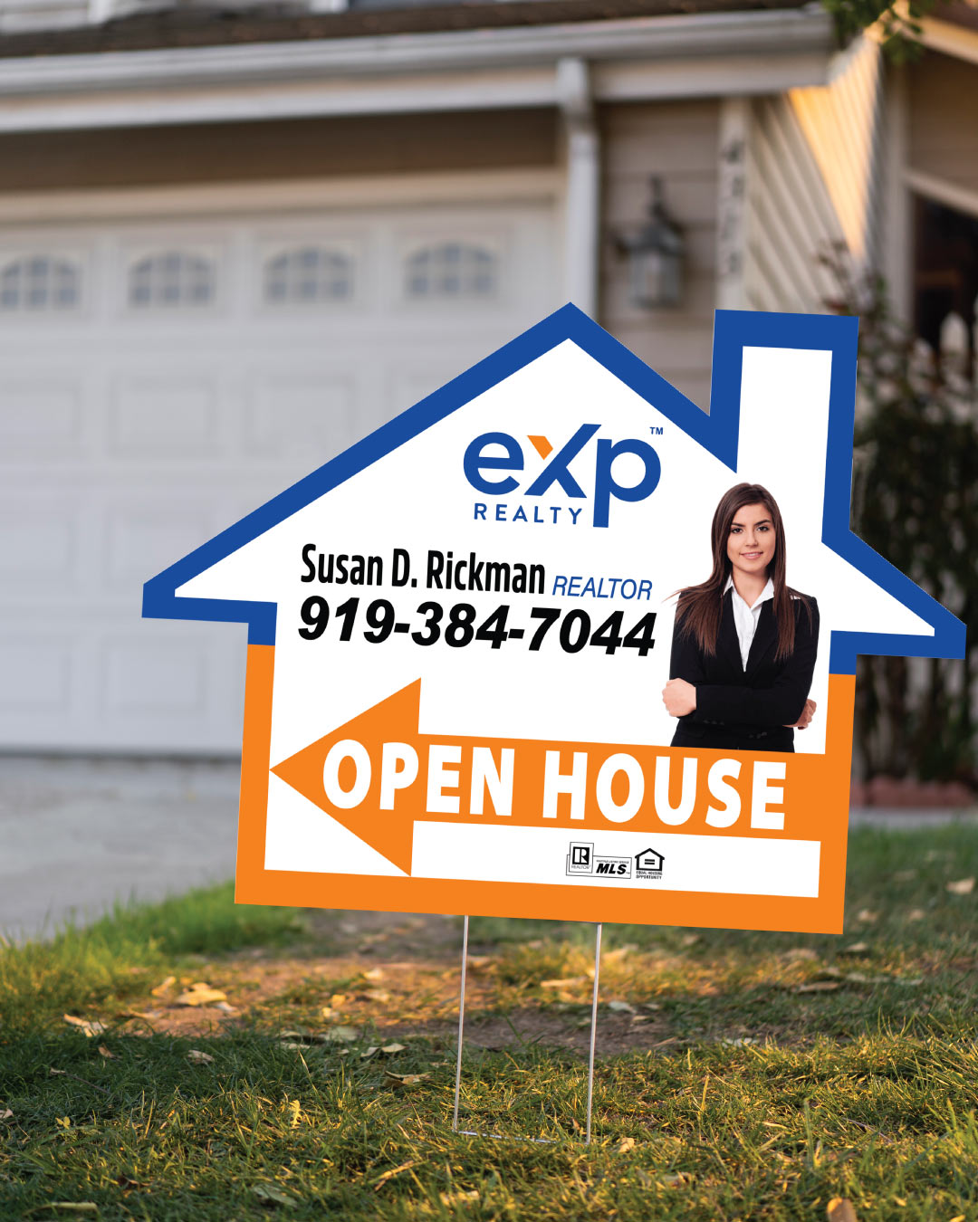 Exp Realty House with Beautiful Colors Shape Sign