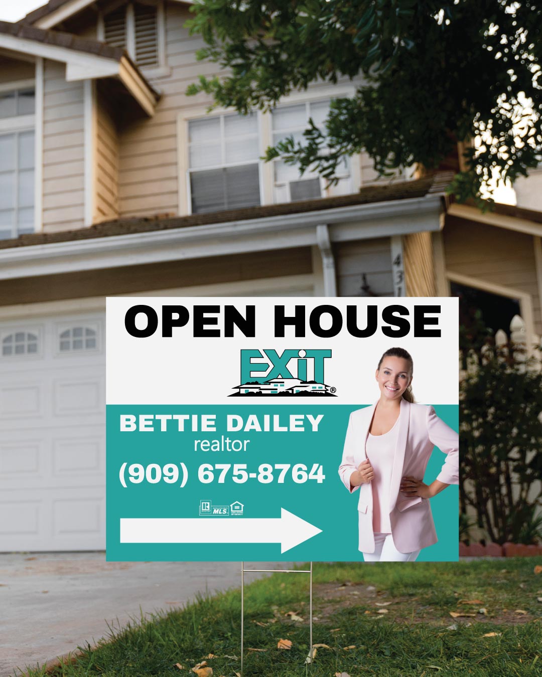 Exit Realty Simple Turquoise Yard Sign