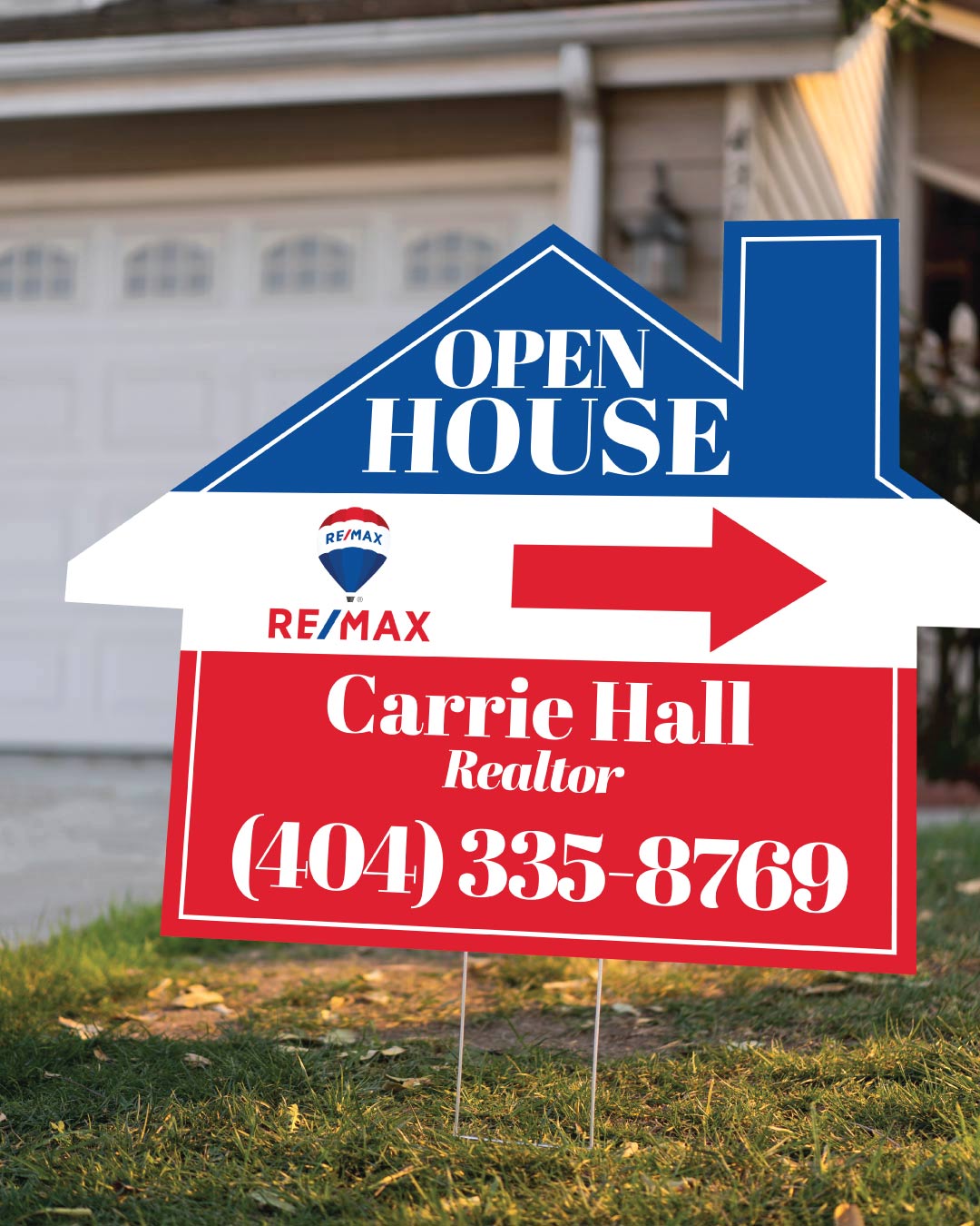 Remax Red Roof House Modern Shape Sign AP Printing - Remax Red Roof House Modern Shape Sign - Custom Printing Services