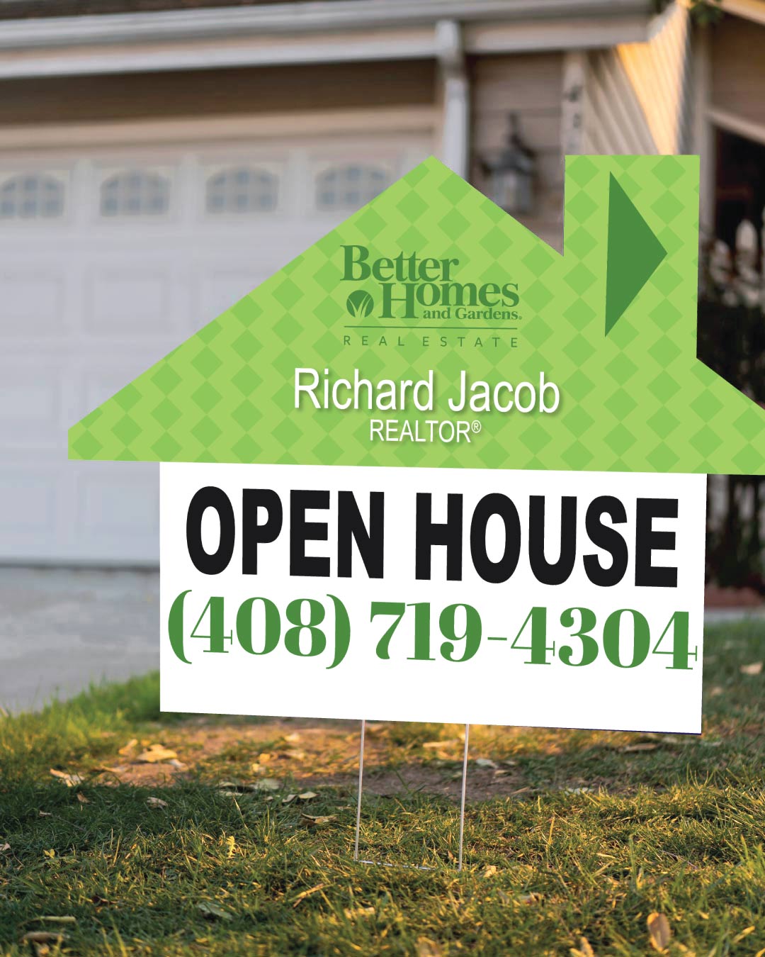 BHGRE Fresh Palette House Shape Sign AP Printing - BHGRE Fresh Palette House Shape Sign - Custom Printing Services