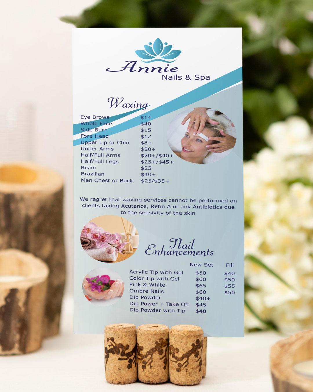 Light Blue Ocean Menu AP Printing - Light Blue Ocean Menu - Custom Printing Services