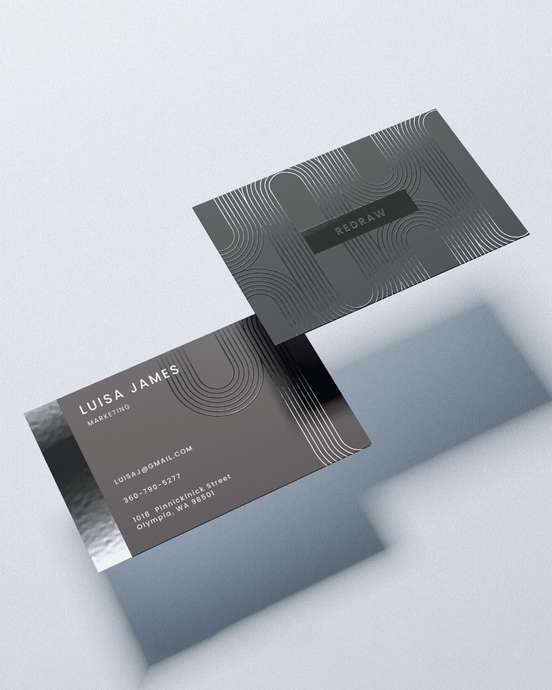 Raised Foil Business Cards