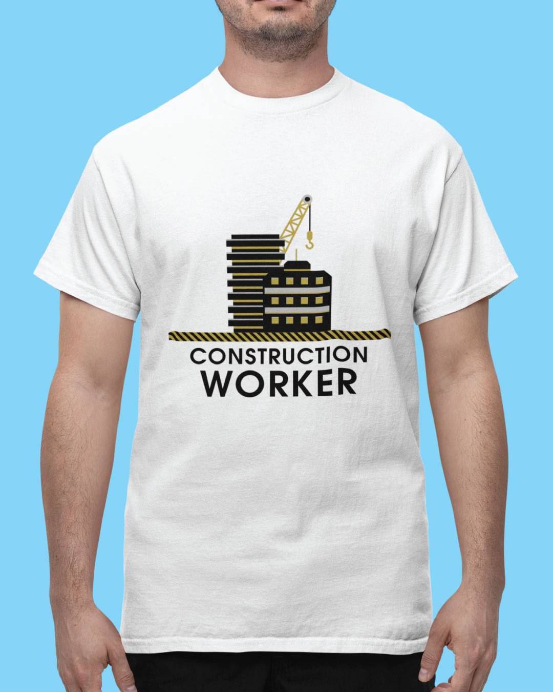 Yellow and Black Construction T - Shirt
