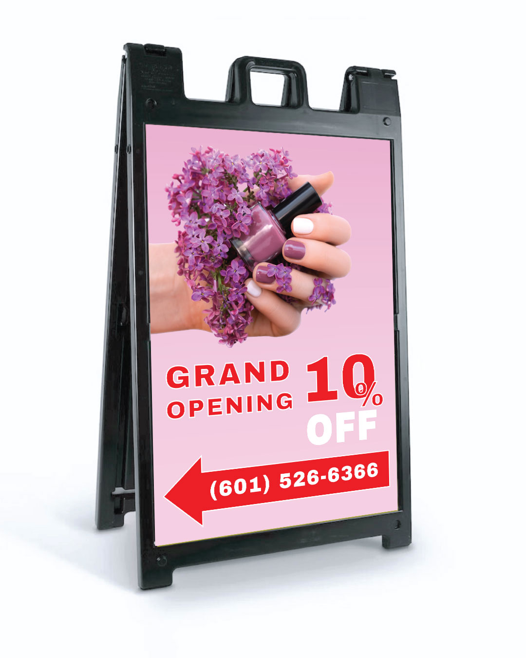 Purple flowers A Frame Sign