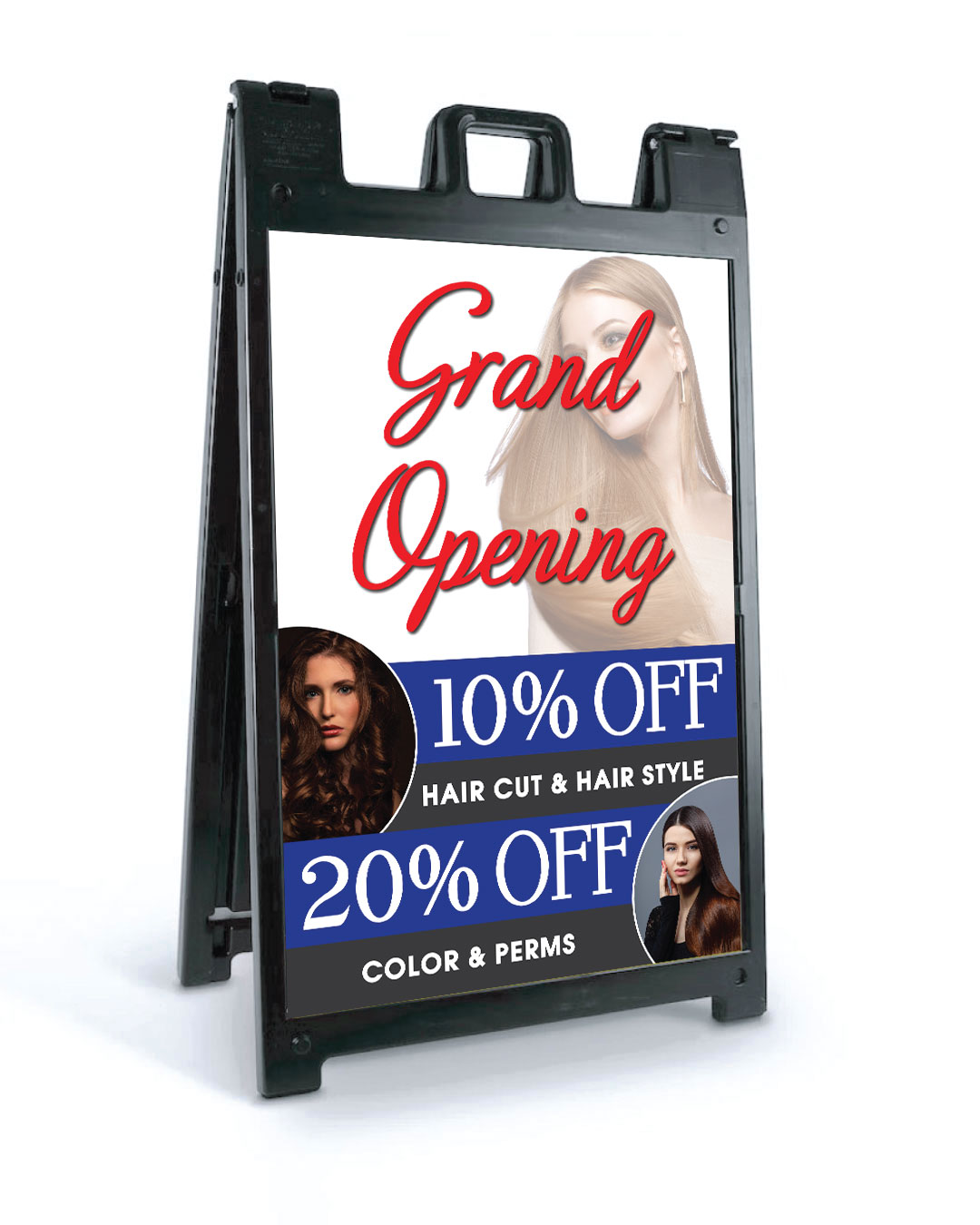 AP Printing - Beautiful Haircuts A Frame Sign - Custom Printing Services