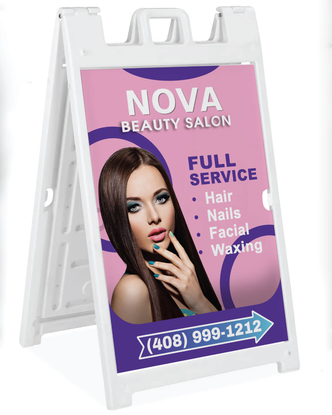 Blue Grid Form A Frame Sign AP Printing - Blue Grid Form A Frame Sign - Custom Printing Services