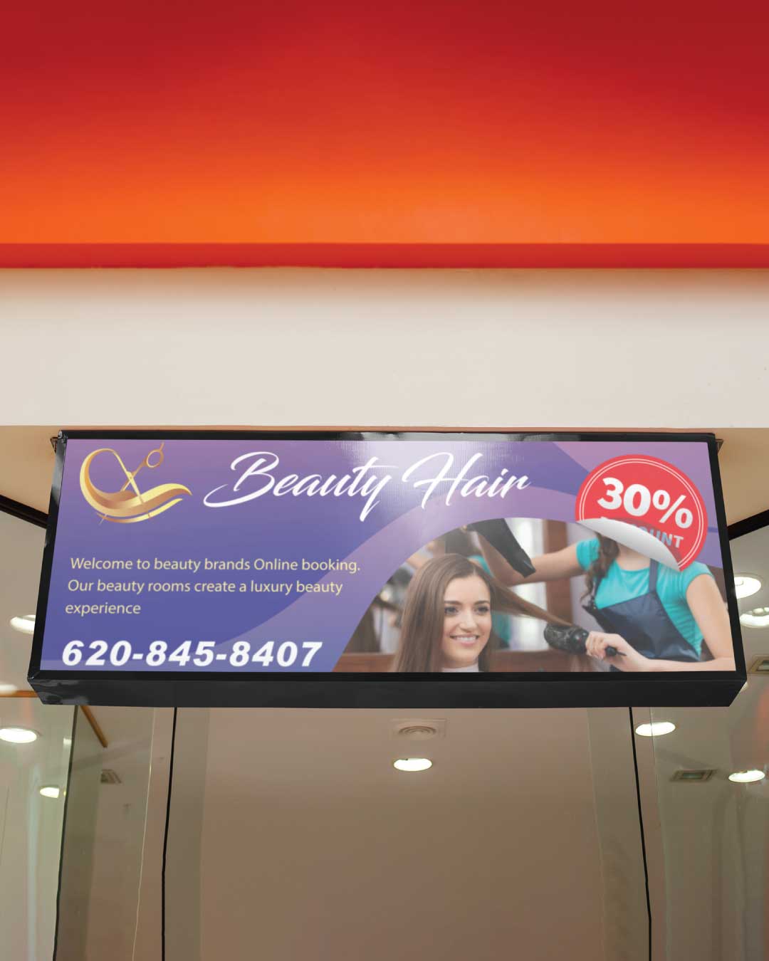 Minimalist Purple 13oz. Standard Vinyl Banner