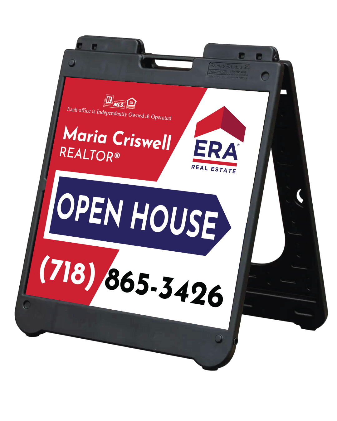ERA Blue with Red Gradient A-Frame Sign 24x24