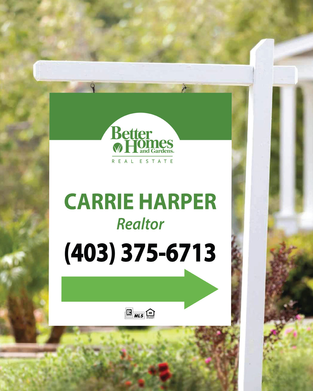 BHGRE Evergreen Colonial Sign