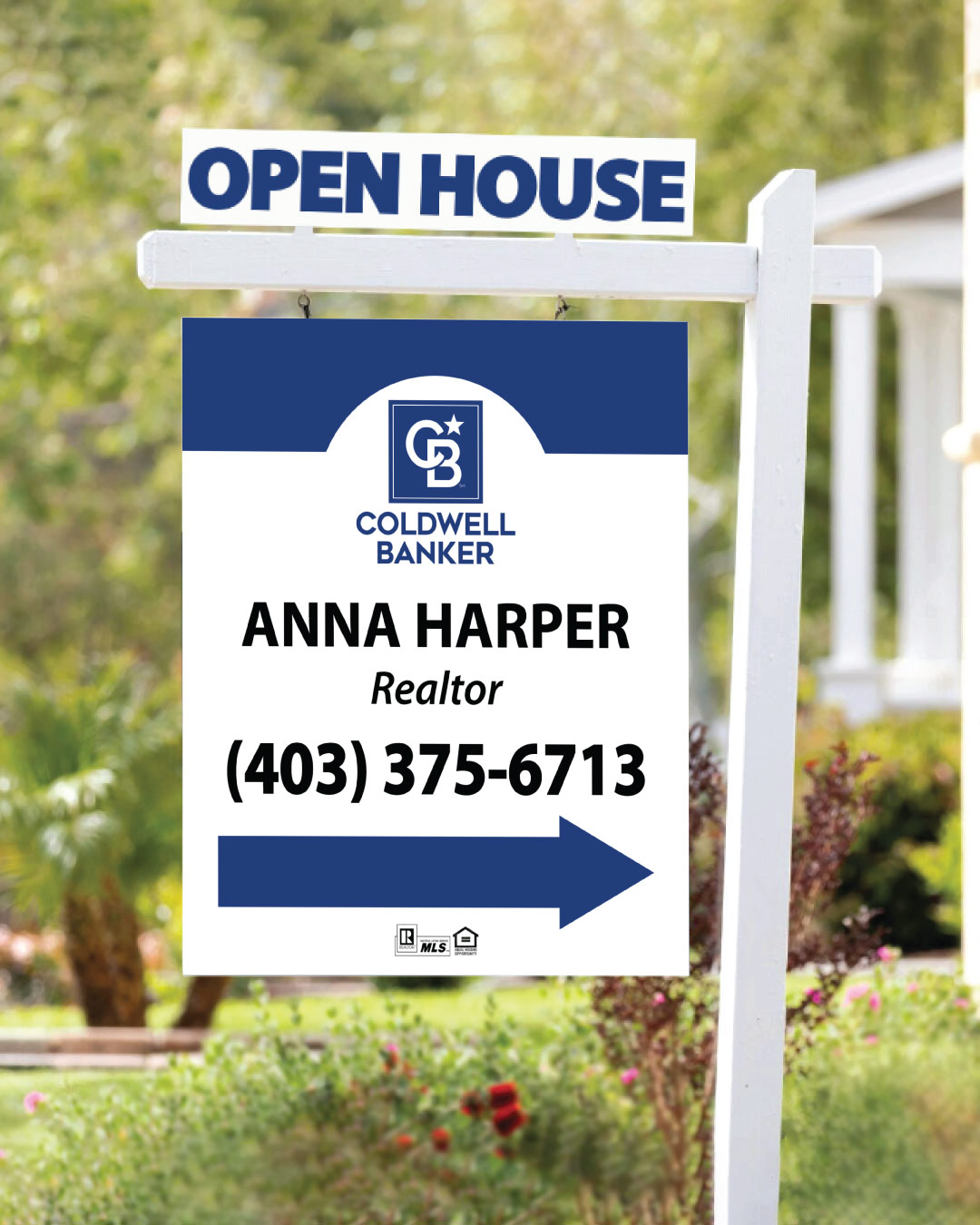 Coldwell Banker Blue Wave Colonial Sign