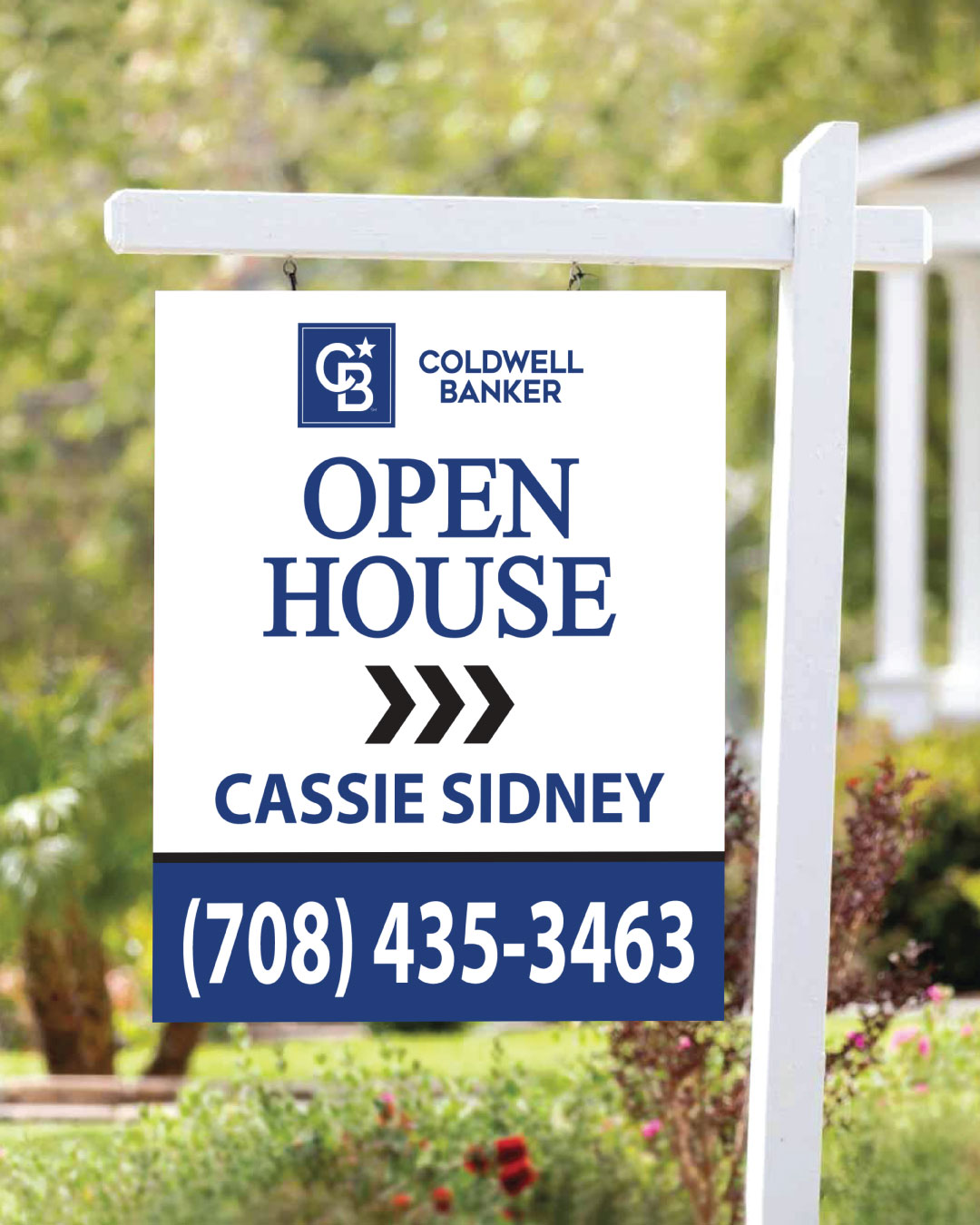 Coldwell Banker Coastal Blue Colonial Sign