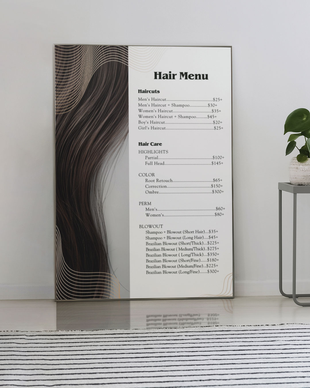 Minimalist Hair Price List AP Printing - Minimalist Hair Price List - Custom Printing Services