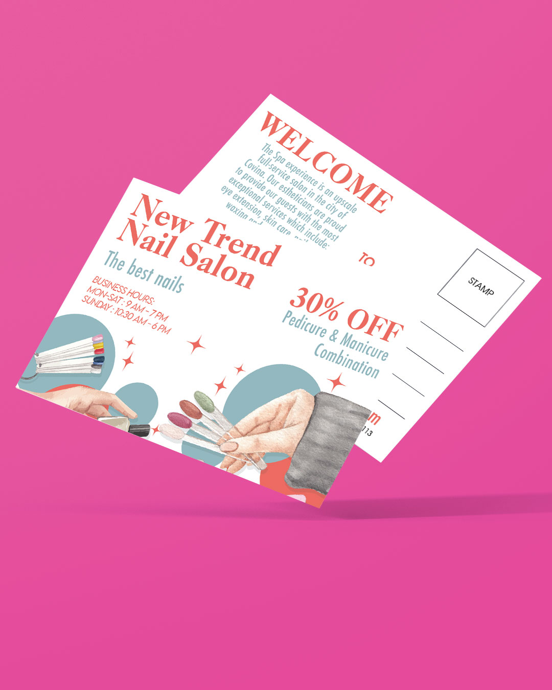 Vintage Colorful Drawings Postcards