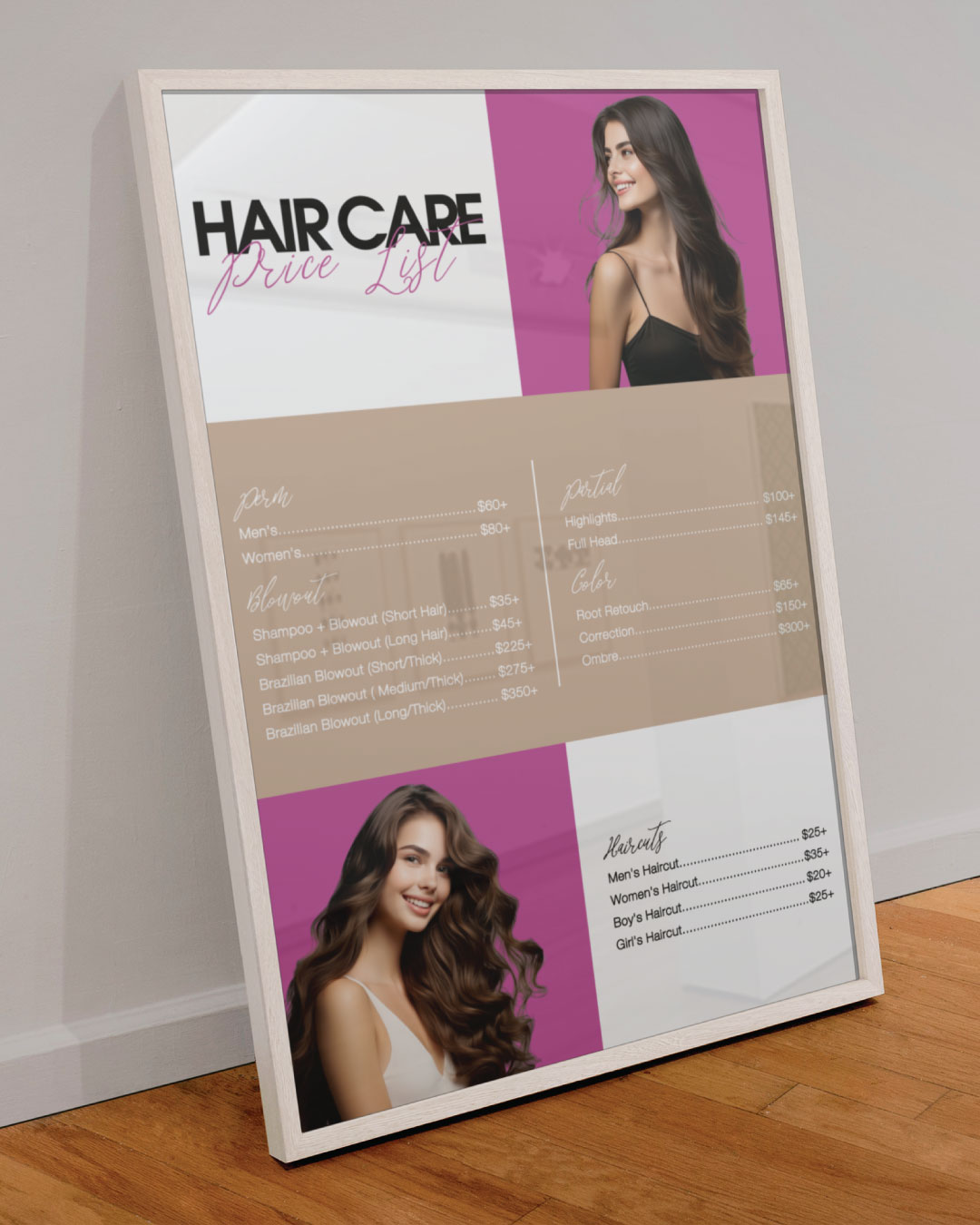 AP Printing - Elegant Fuscia Price List - Custom Printing Services