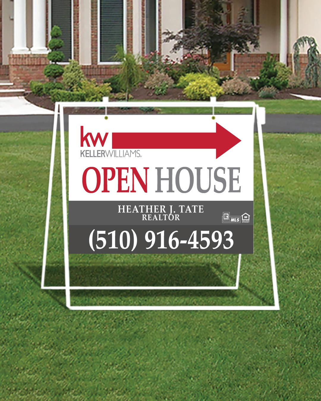 Keller Williams Realty Modern Metal Sidewalk A-Frame AP Printing - Keller Williams Realty Modern Metal Sidewalk A-Frame - Custom Printing Services