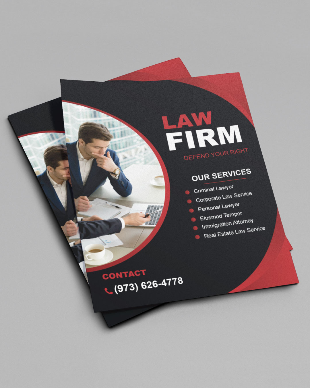 Red Circular Design Flyers