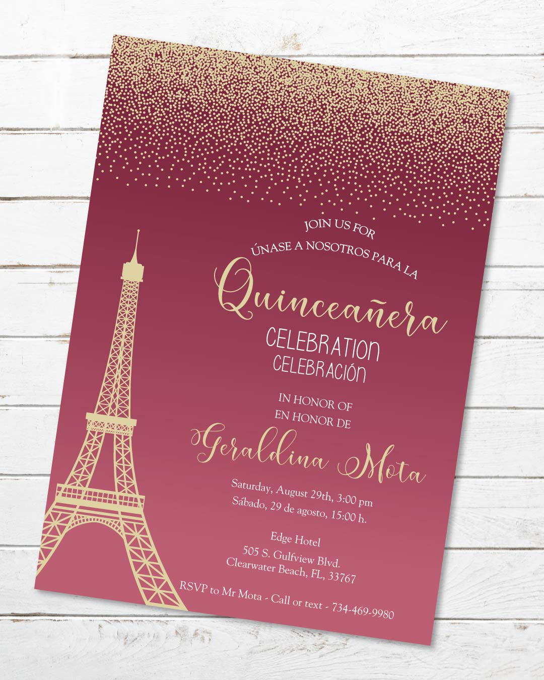 Gold with the Eifel Tower