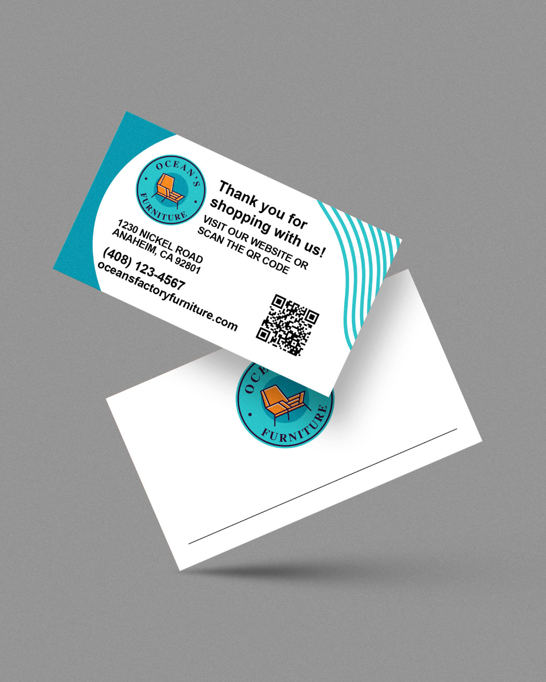 Different Sea Blues Standard Business Cards AP Printing - Different Sea Blues Standard Business Cards - Custom Printing Services