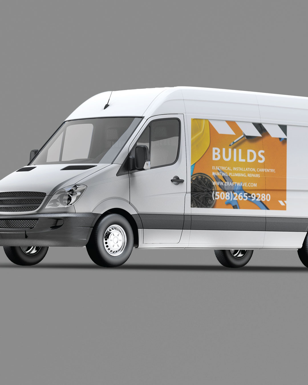 Orange Tools Car Magnets