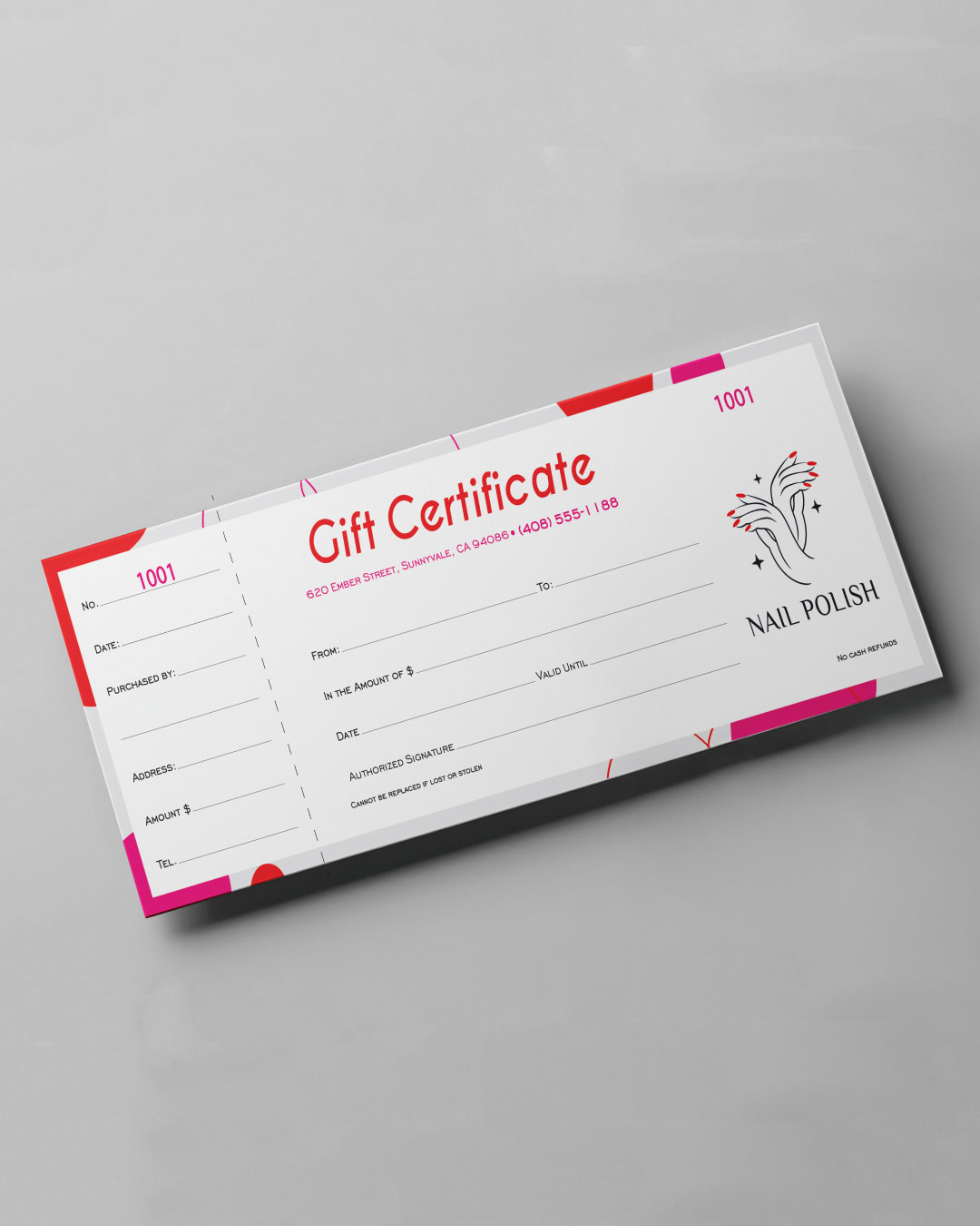 Crimson Elegance Gift Certificate AP Printing - Crimson Elegance Gift Certificate - Custom Printing Services