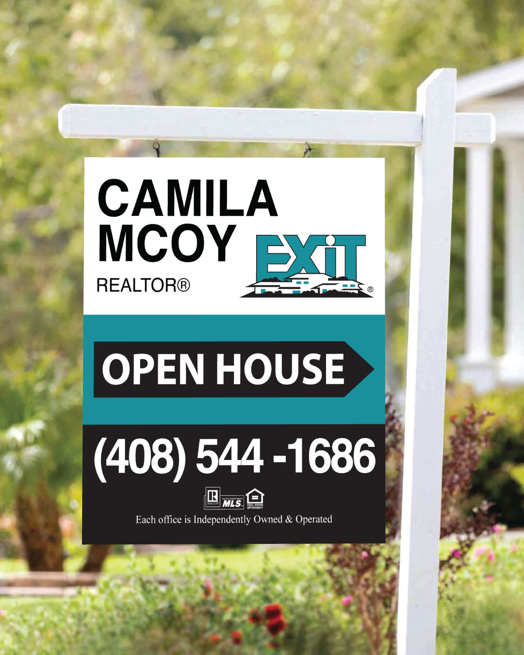 Exit Realty Modern Aqua Colonial Sign