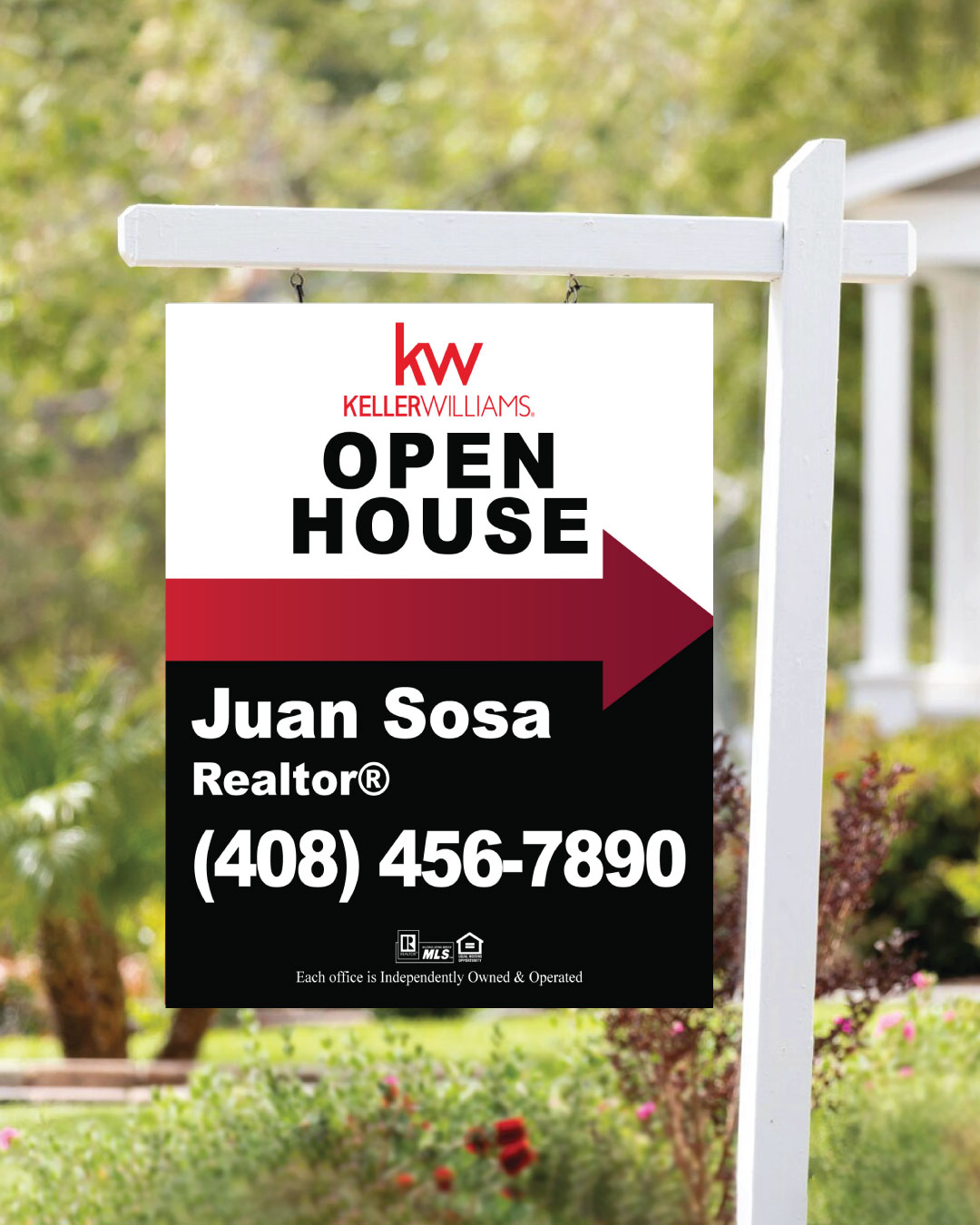 Keller Williams Realty Elegant Gradient Colonial Sign