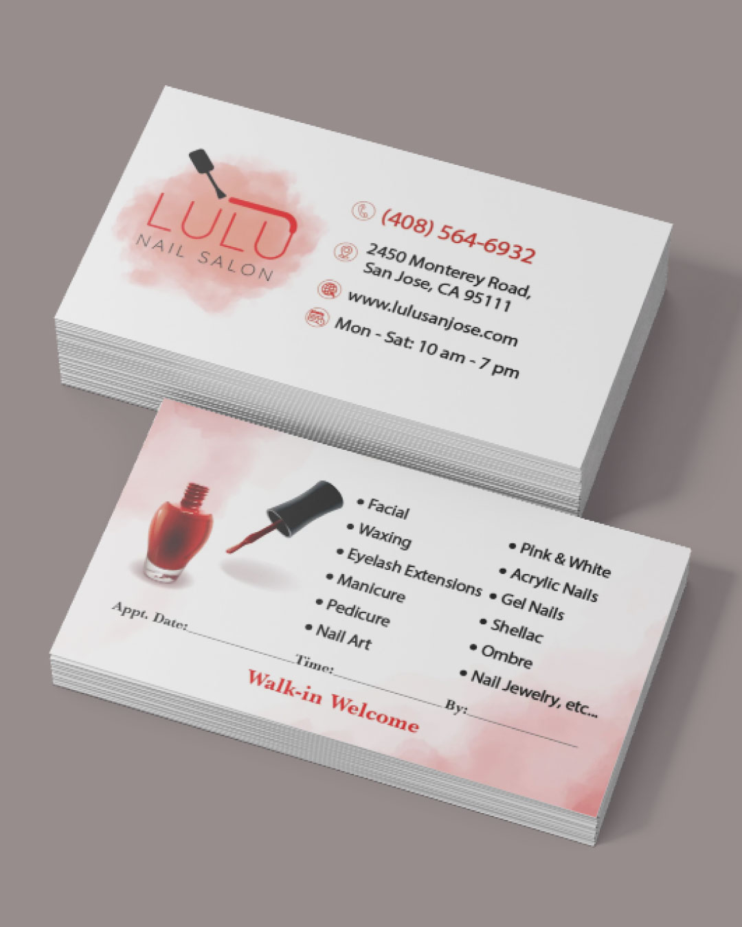 AP Printing - Scarlet Simplicity Standard Business Cards - Custom Printing Services