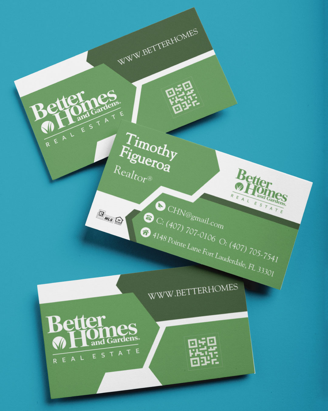 Interlocking Hexagons BHGRE Standard Business Cards AP Printing - Interlocking Hexagons BHGRE Standard Business Cards - Custom Printing Services