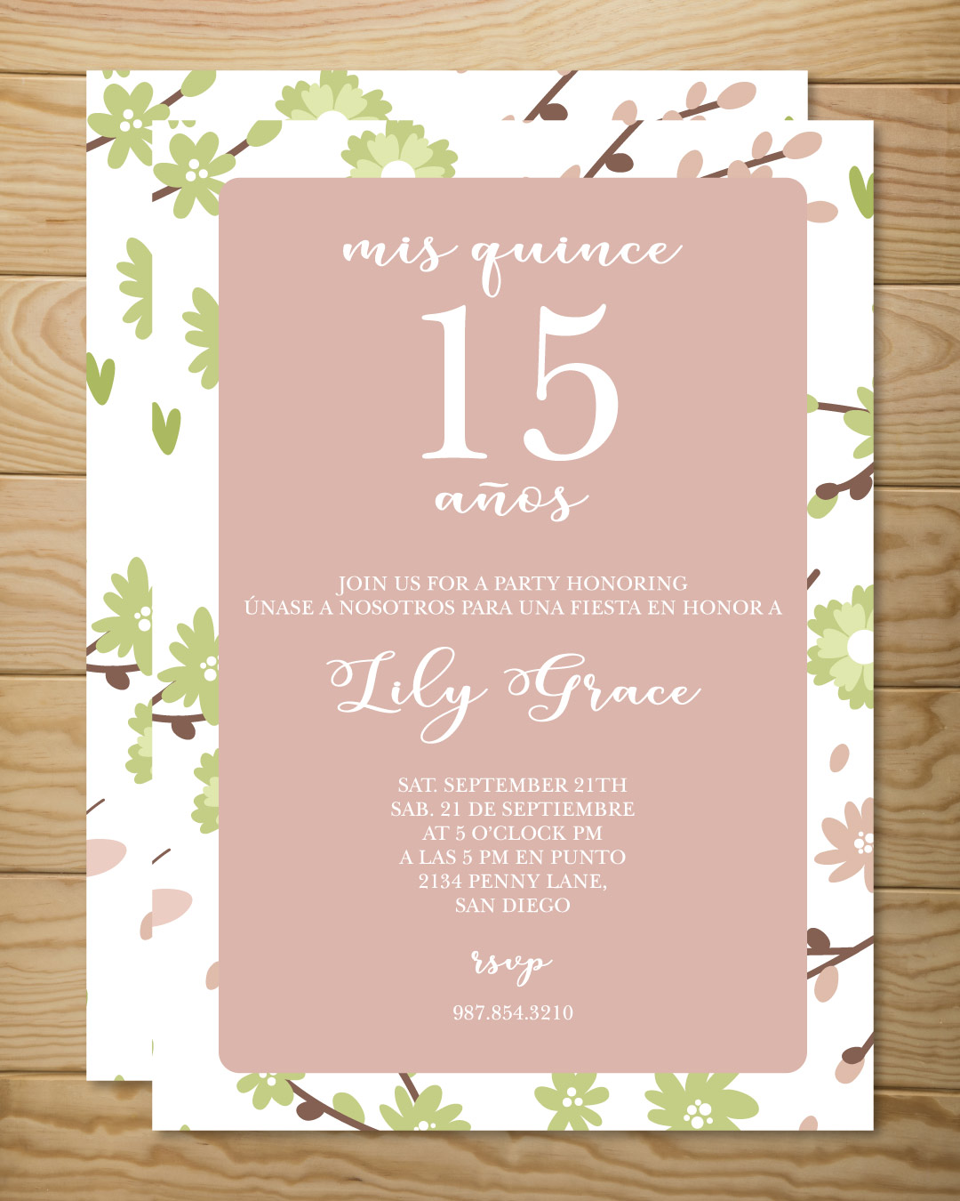 Radiant Elegance Quinceanera Invitation