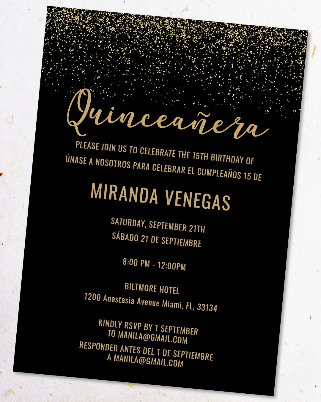 Quinceanera Black Elegant