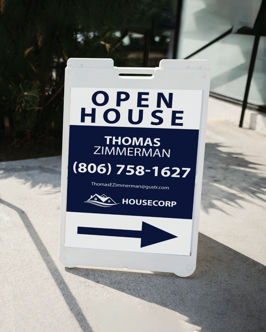 Simple Blue A Frame Sign