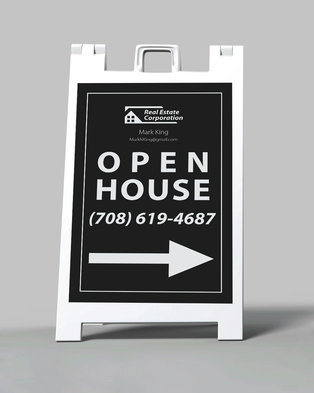 Simple Black Design A Frame Sign