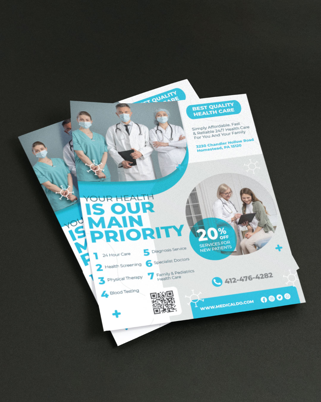 Cute Light Blue Flyers