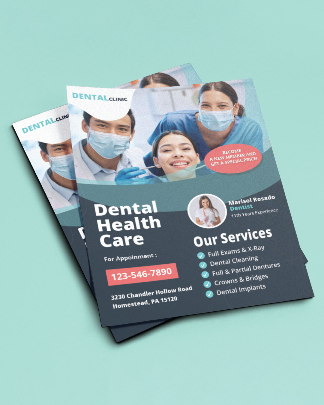 AP Printing - Turquoise and Salmon Flyers - Custom Printing Services