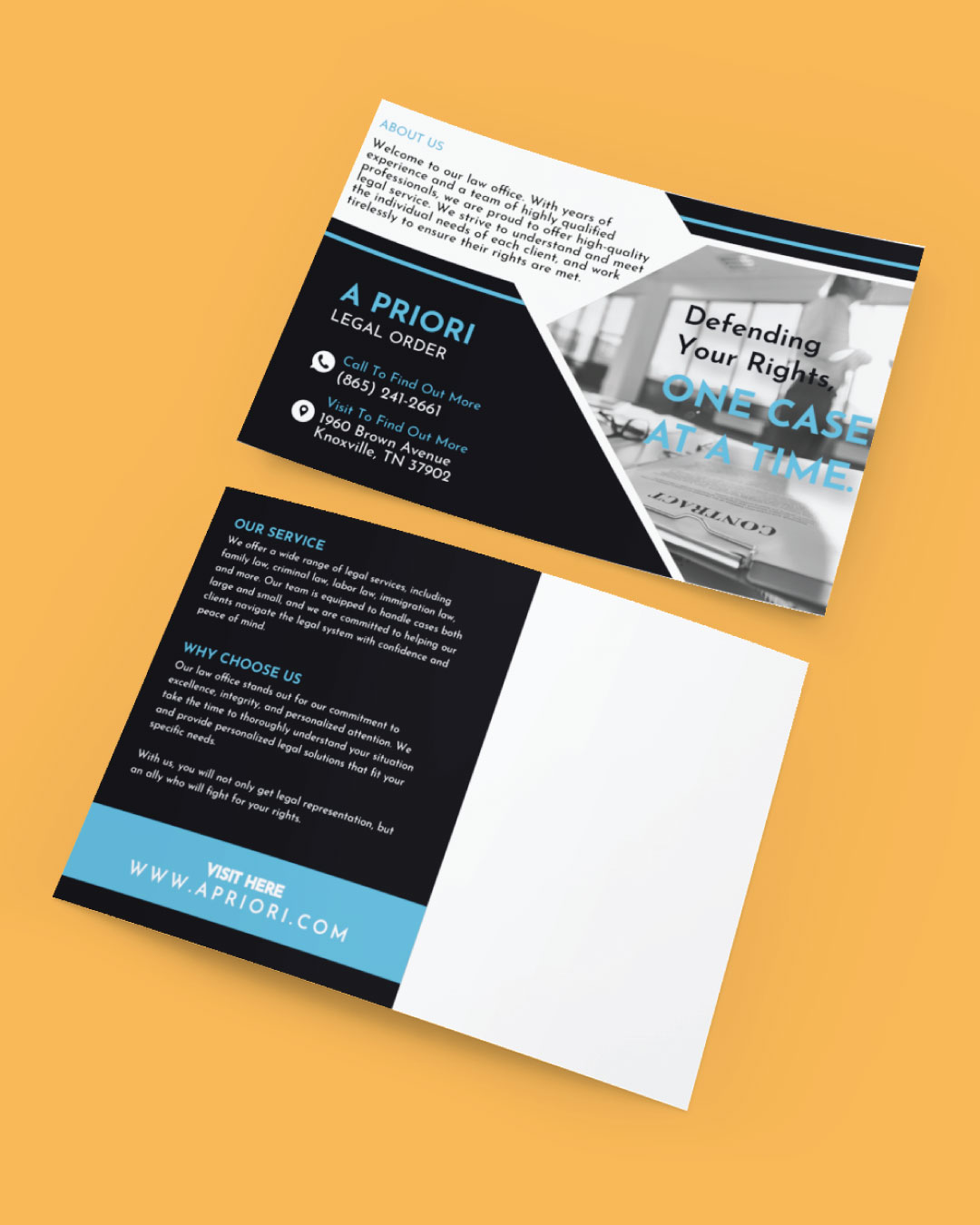 Light Blue and Black Postcards