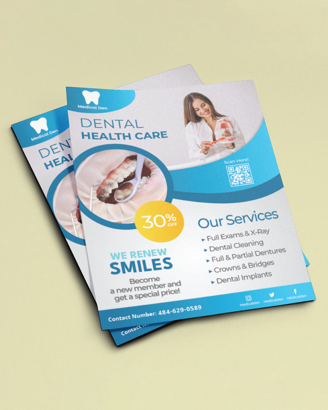 Elegant Blue Gradient Flyers