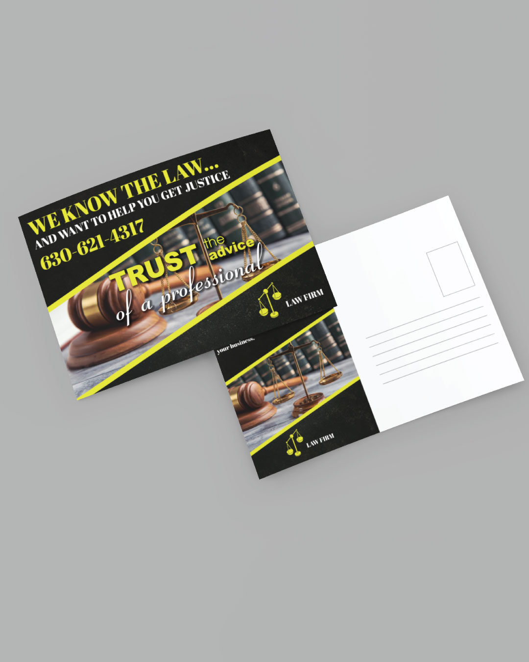 Striking Yellow and Black Postcards