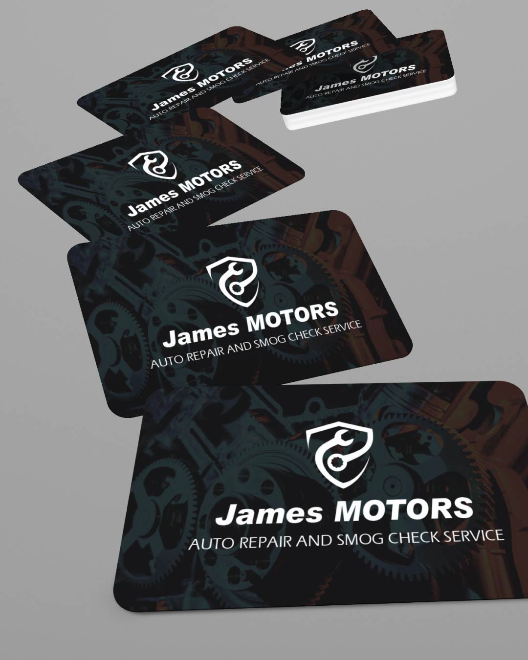 Car Engine Background Business Cards